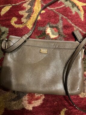 Coach Pebbled Leather Crossbody in Brown with Gold Hardware